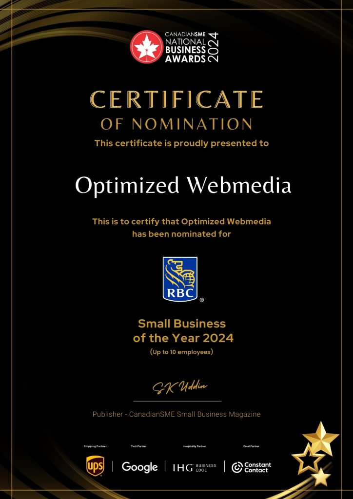CanadianSME Small Business of the Year Awards 2024 Nominee