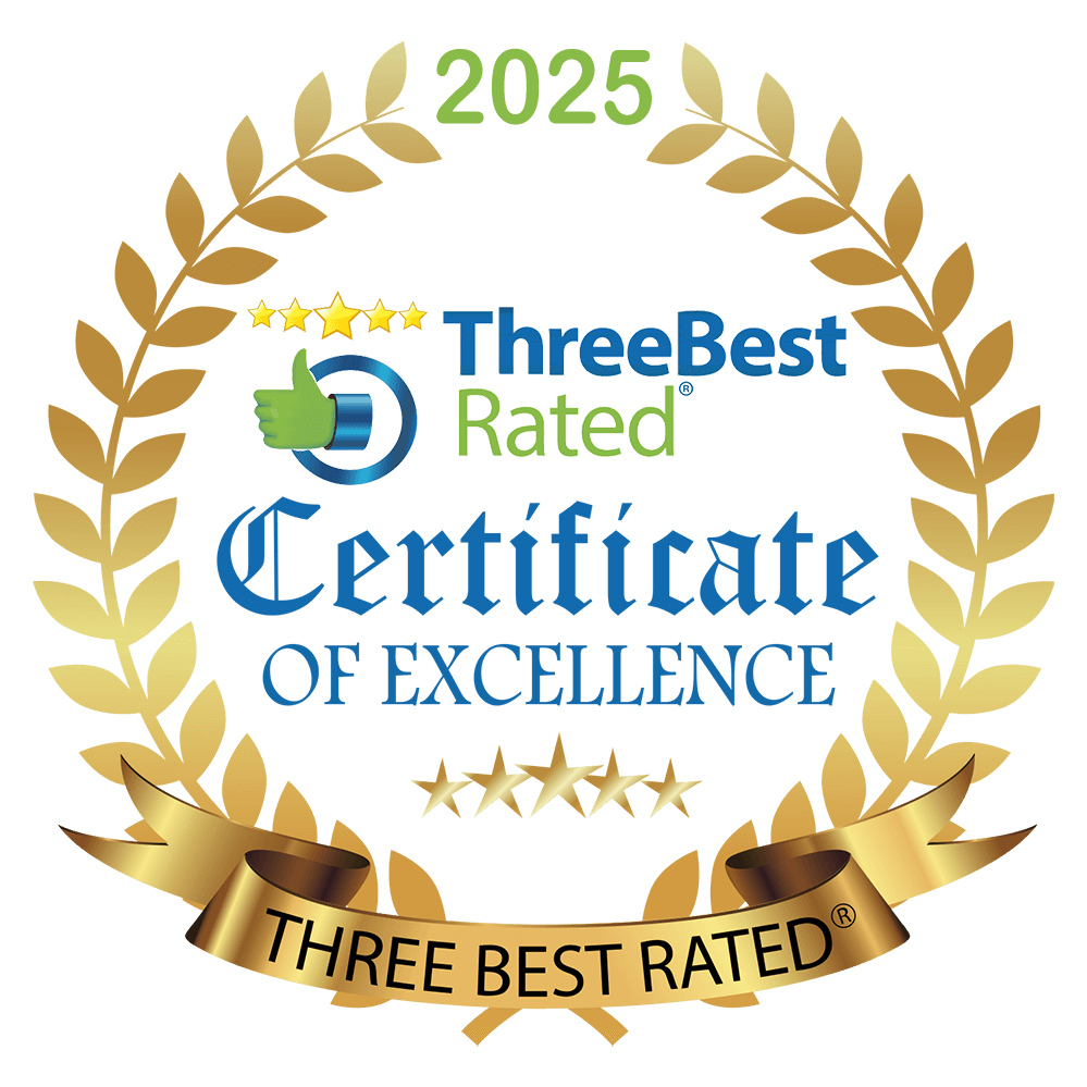 ThreeBestRated 2025 Certificate of Excellence